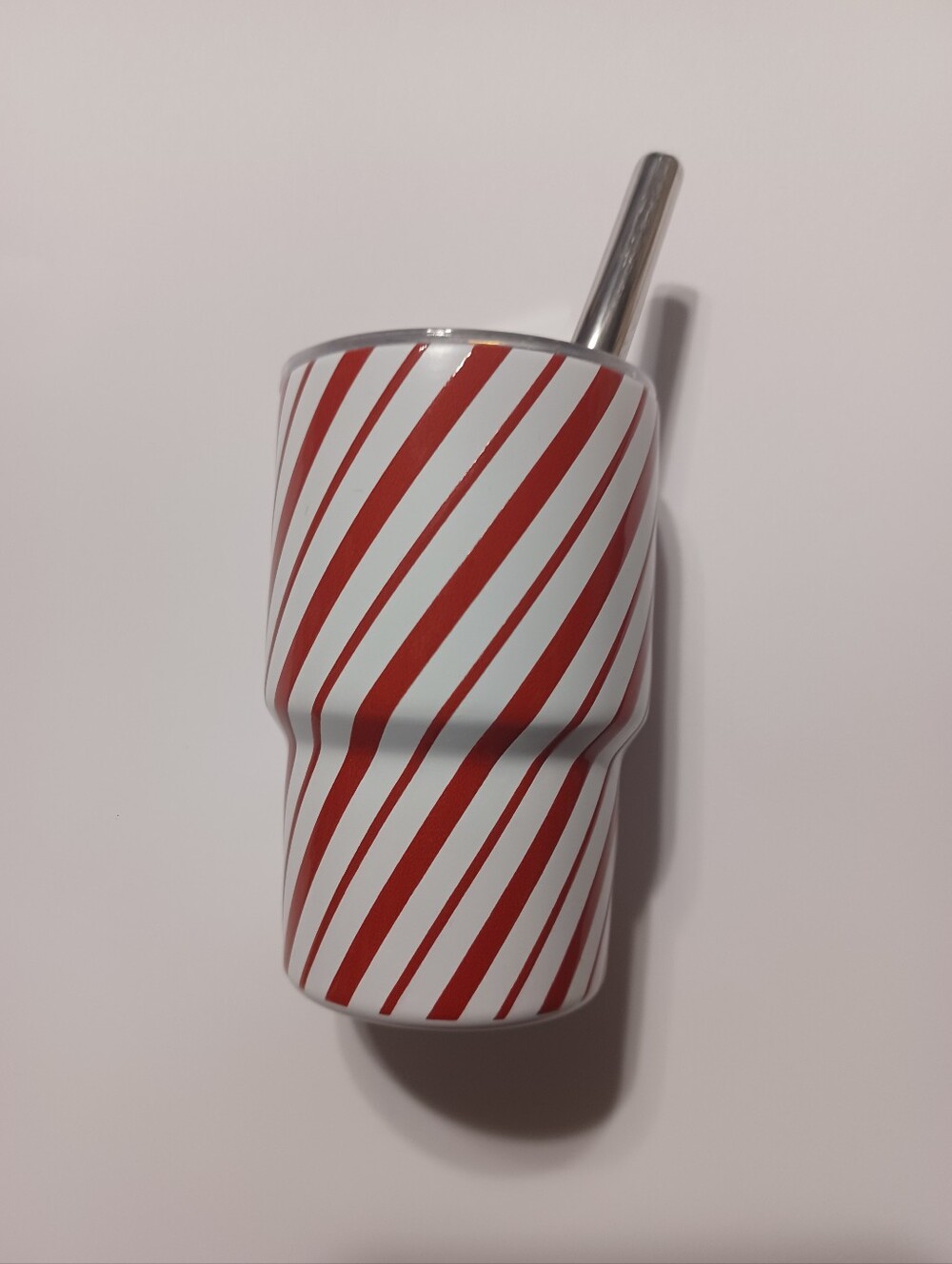 Striped Mini Insulated Tumbler with Straw NWT
